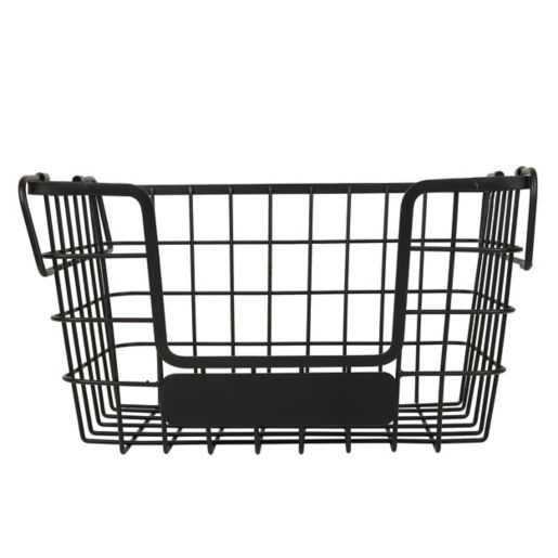 Salt™ Stackable Iron Fruit Basket in Black. View a larger version of this product image.