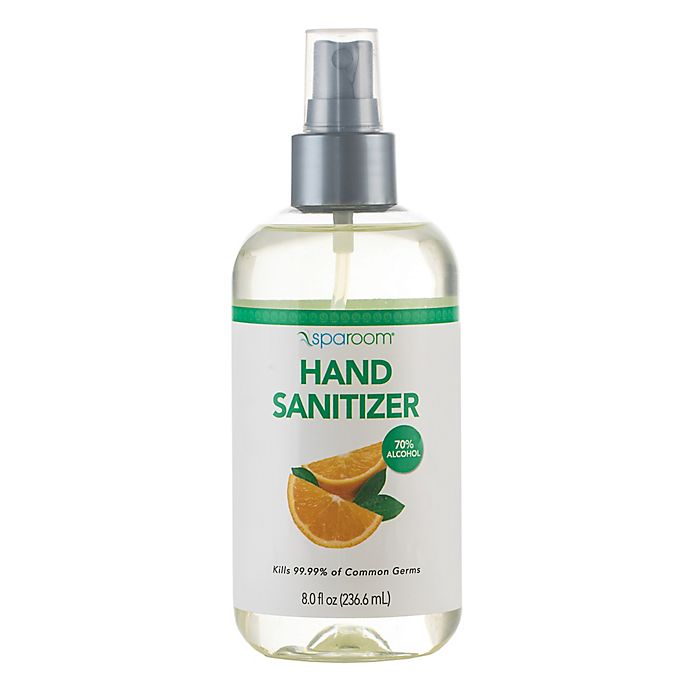 SpaRoom® 8 oz. Orange Scented Antibacterial Hand Sanitizer Spray Bottle
