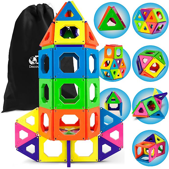 Discovery Kids™ 50-Piece Magnetic Tile Set
