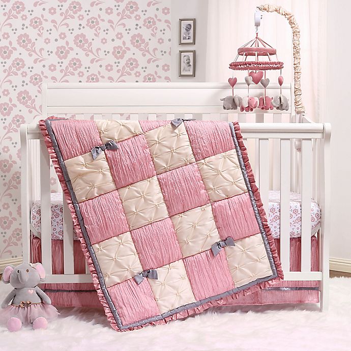 The Peanutshell™ Bella 3-Piece Crib Bedding Set in Pink
