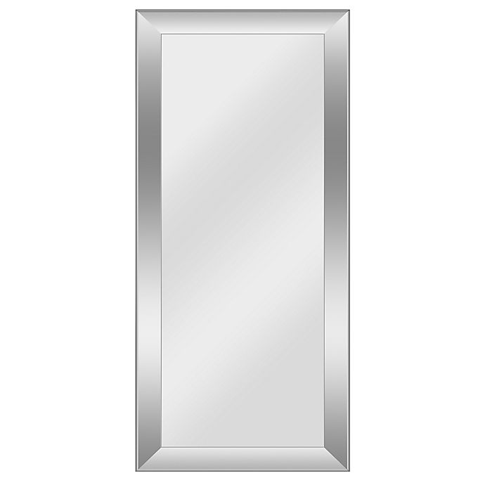 Modern Full Length Standing 34-Inch x 74-Inch Mirror in Silver