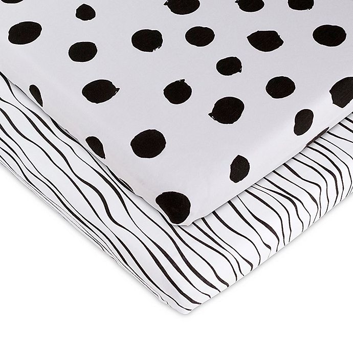 Ely's & Co.® 2-Pack Abstract Bassinet Sheets in Black