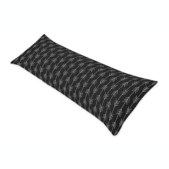 Sweet Jojo Designs® Rustic Patch Arrow Body Pillowcase in Black/White