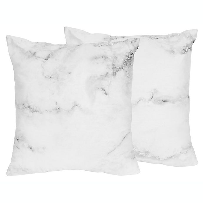 Sweet Jojo Designs Marble Throw Pillow in Black/White