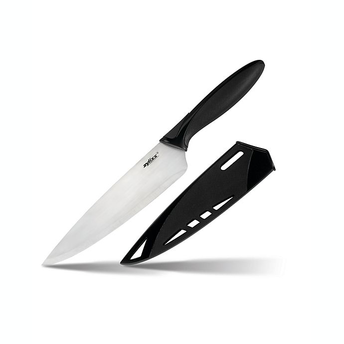 Zyliss® 7.5-Inch Stainless Steel Chef Knife with Protective Sheath in Black