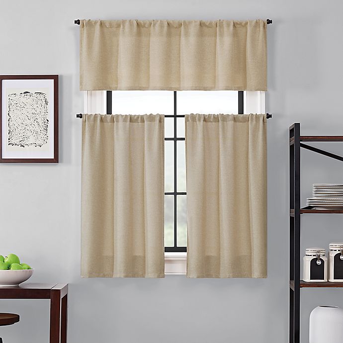 Brookstone® Saville Kitchen Window Curtain Tier Pair and Valance