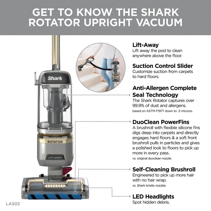 Shark® Rotator® Lift-Away® ADV DuoClean® PowerFins Upright Vacuum with Self-Cleaning Brushroll