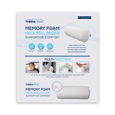 Therapedic memory foam neck roll pillow sales