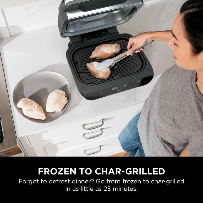 Ninja® Foodi™ Smart XL 6-in-1 Indoor Grill with 4-qt Air Fryer, Roast, Bake, Broil, Dehydrate