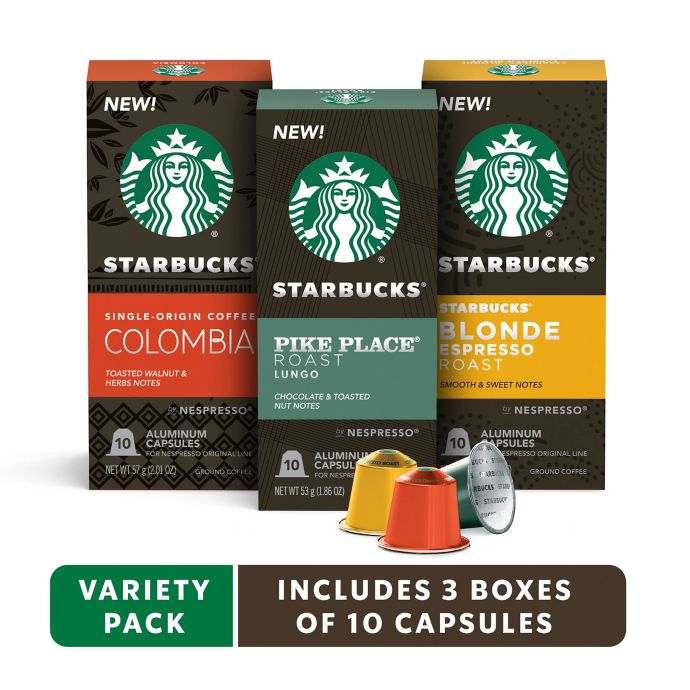 Starbucks By Nespresso Variety Pack Coffee Capsules 30 Count Bed Bath Beyond