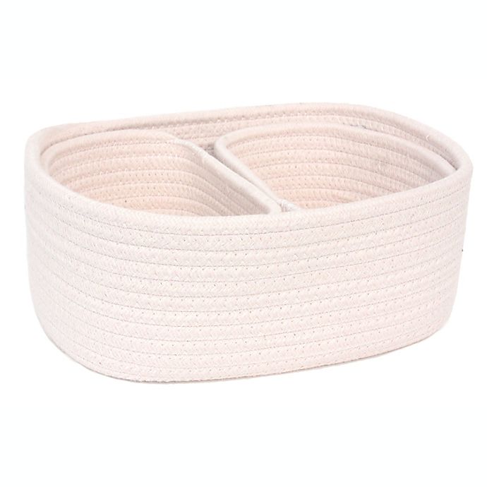 Taylor Madison Designs® Rope Storage Baskets in Natural Pink (Set of 3)