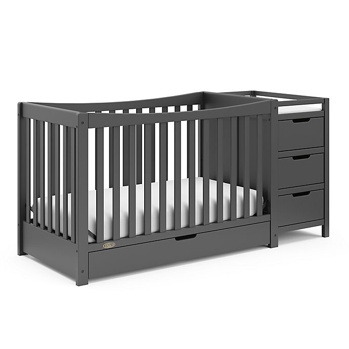 Graco® Remi 4-in-1 Convertible Crib and Changer in Gray
