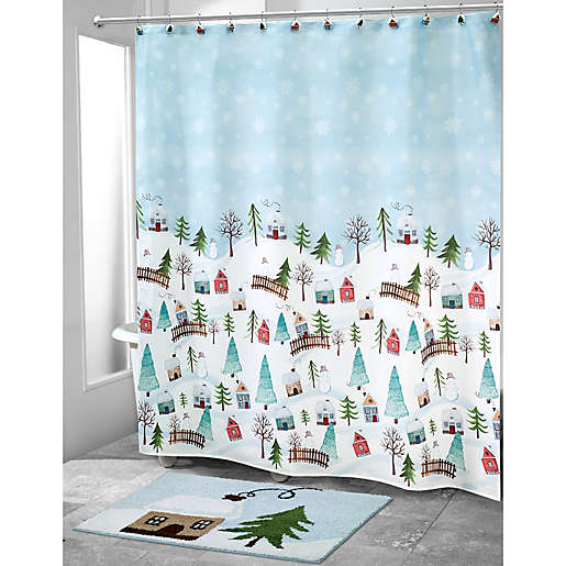 Avanti 72 Inch Square Village, Holiday Shower Curtains At Kohl S