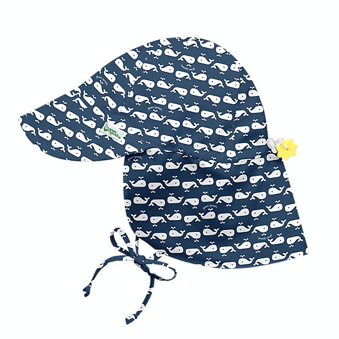 i play.® by green sprouts® Size 0-6M Flap Sun Protection Hat in Whale Geo