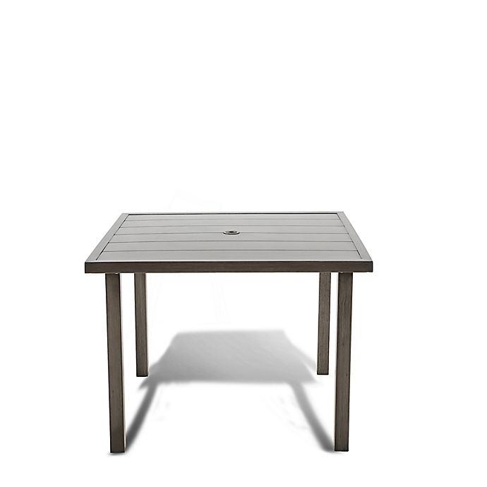 Bee & Willow™ Home Amesbury Square 4 Person Dining Table in Brown/Grey