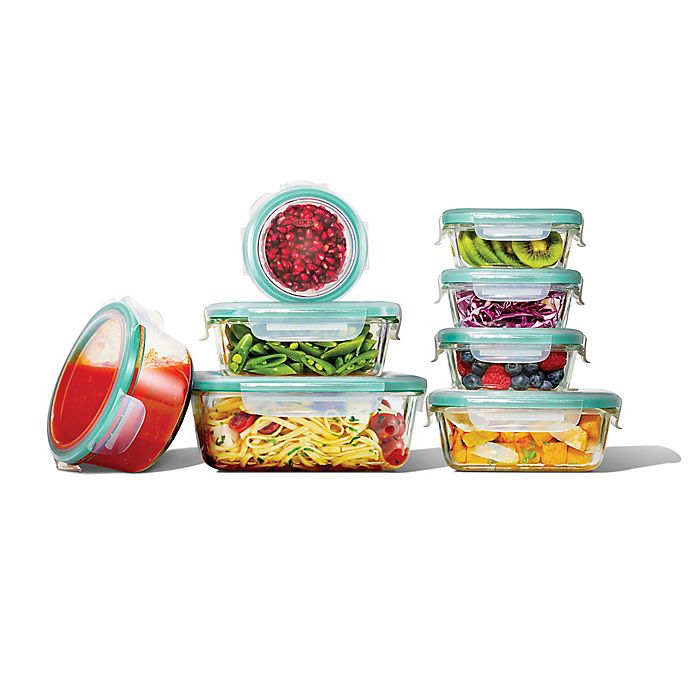 Details about   16 & 24 Pcs Glass Food Storage Container set with Airtight Lids Utopia Kitchen 