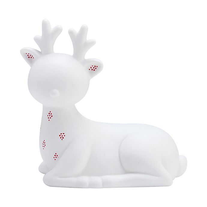 Elements LED Ceramic Deer in White/Red