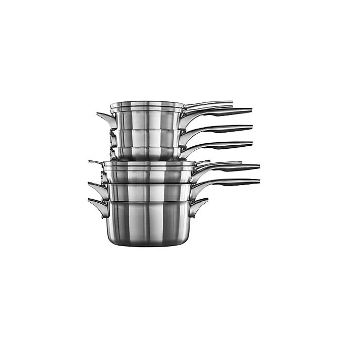 Calphalon® Premier™ Space Saving Stainless Steel 10-Piece Cookware Set