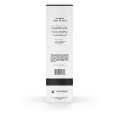neutrogena sheer oil lotion light sesame formula