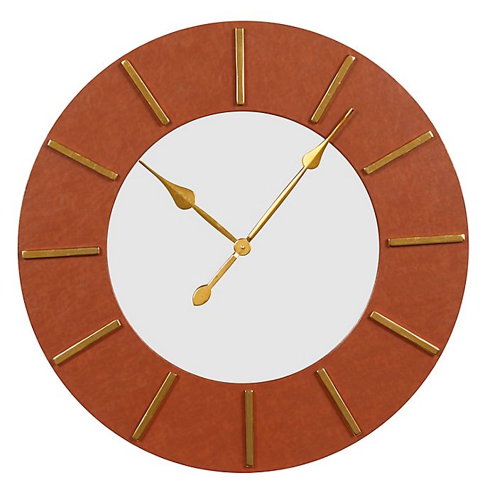 Large Round Wood Wall Clock, Large Leather Wall Clocks