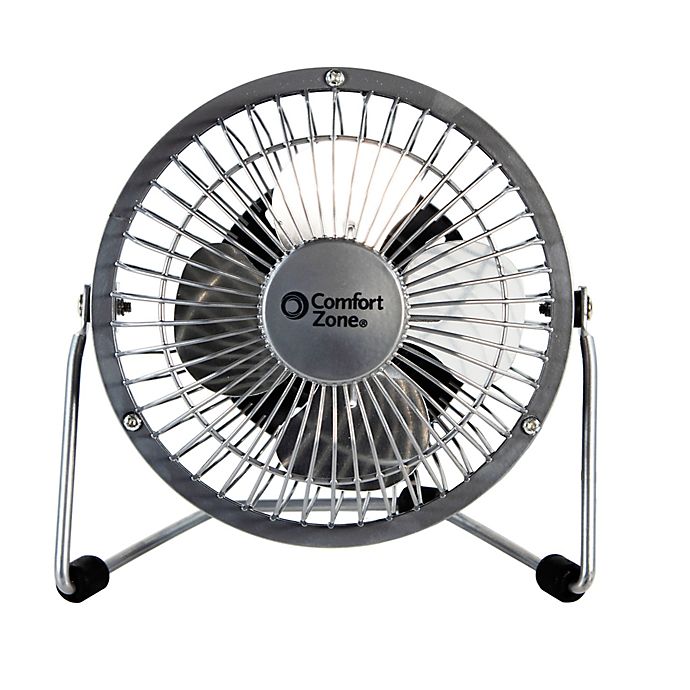 Comfort Zone® 4-Inch Cradle High Velocity Dual Powered Fan in Chrome