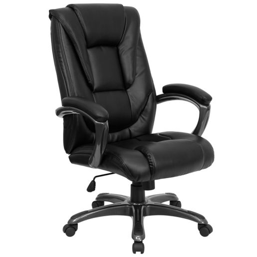 Flash Furniture High Back Leather Executive Office Chair In Black Bed Bath Beyond