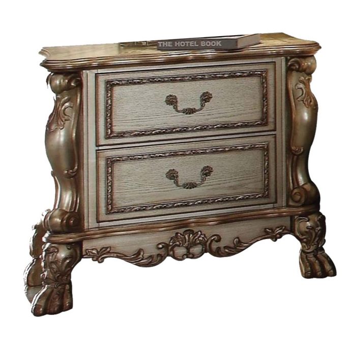 Traditional Claw Leg 2Drawer Nightstand in Gold Bed Bath & Beyond