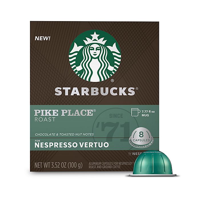 Starbucks® by Nespresso® VertuoLine Pike Place Coffee Capsules 8-Count