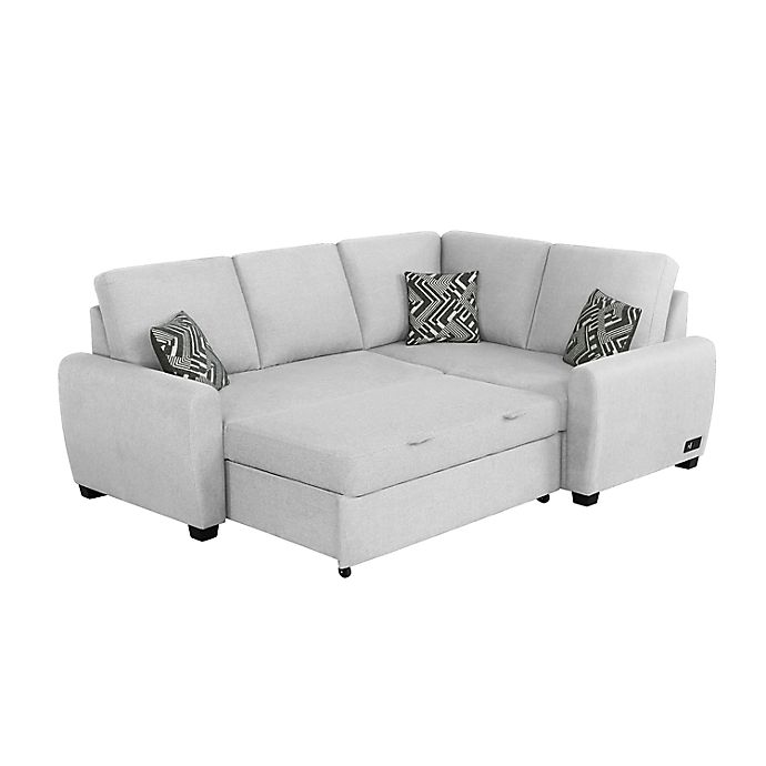 Serta® Bacradi Sectional Sleeper Sofa with Charging Station
