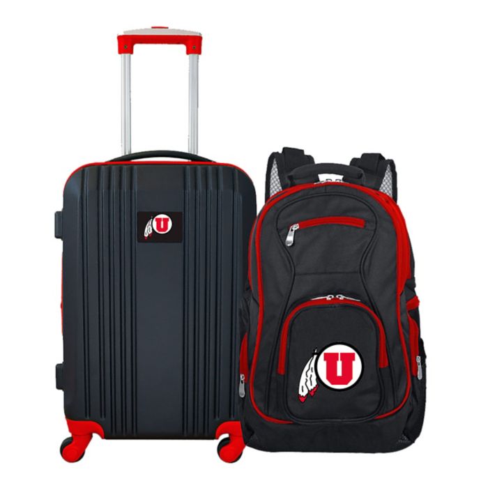 University of Utah Backpack and 21Inch Hardside Spinner Carry On
