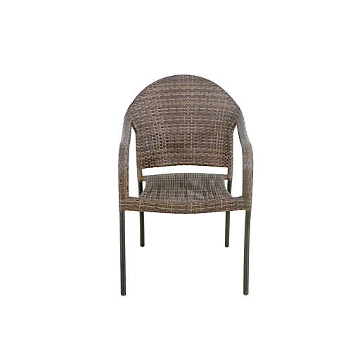Summer Wicker Stackable Patio Chair, Wicker Outdoor Furniture Bed Bath And Beyond
