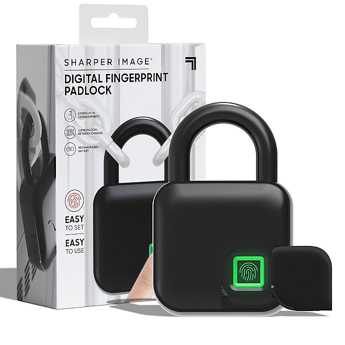 Sharper Image® Fingerprint Lock in Black