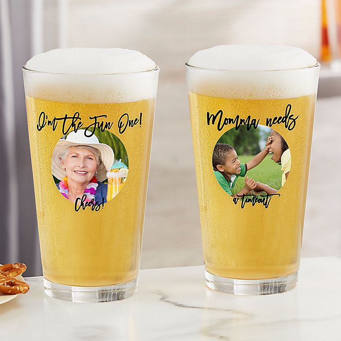 Photo Message For Her Personalized 16 oz. Pint Glass