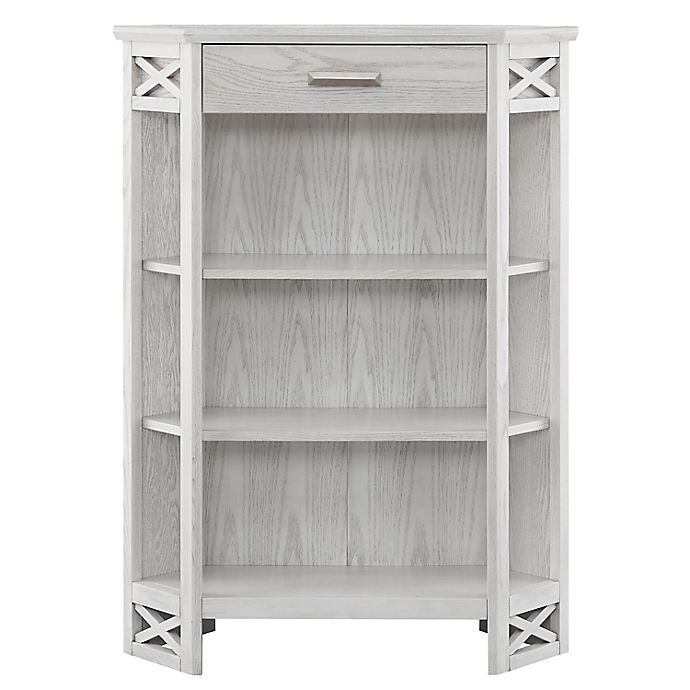 Leick Home Mantel Corner Bookcase In, Casual Home Montego 3 Shelf Corner Bookcase With Storage