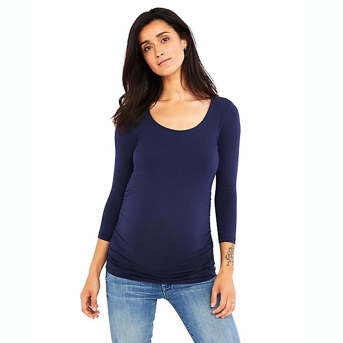 A Pea in the Pod Side Ruched 3/4 Sleeve Maternity T-Shirt