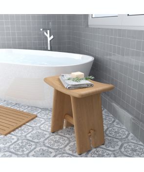 Banco de madera de teca curvo Haven™