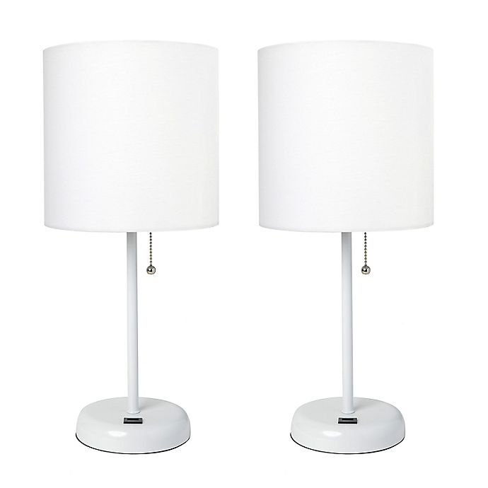 Stick Lamps with USB Charging Port (Set of 2)