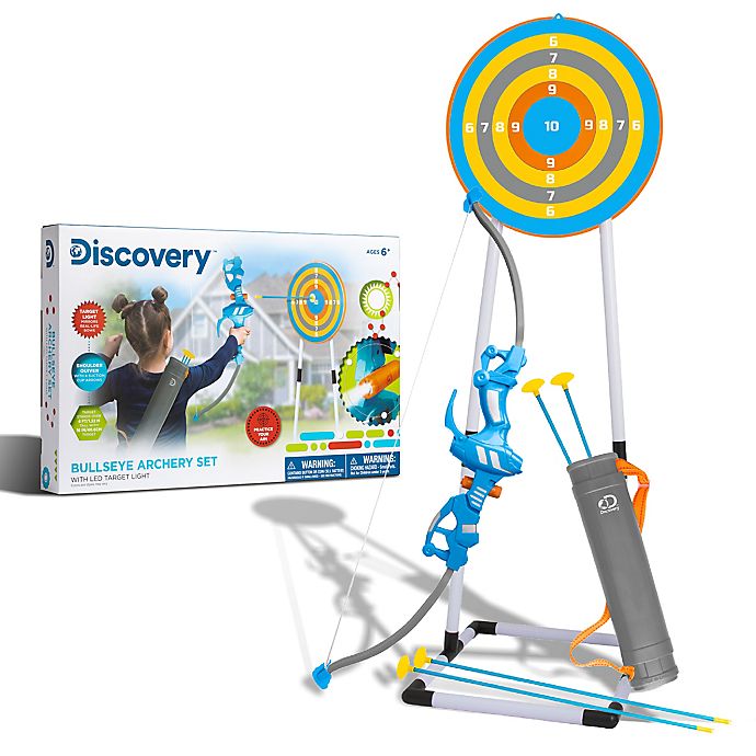 Details about   New DISCOVERY KIDS Bullseye Outdoor Archery Set In Blue/Grey To Improve Accuracy 