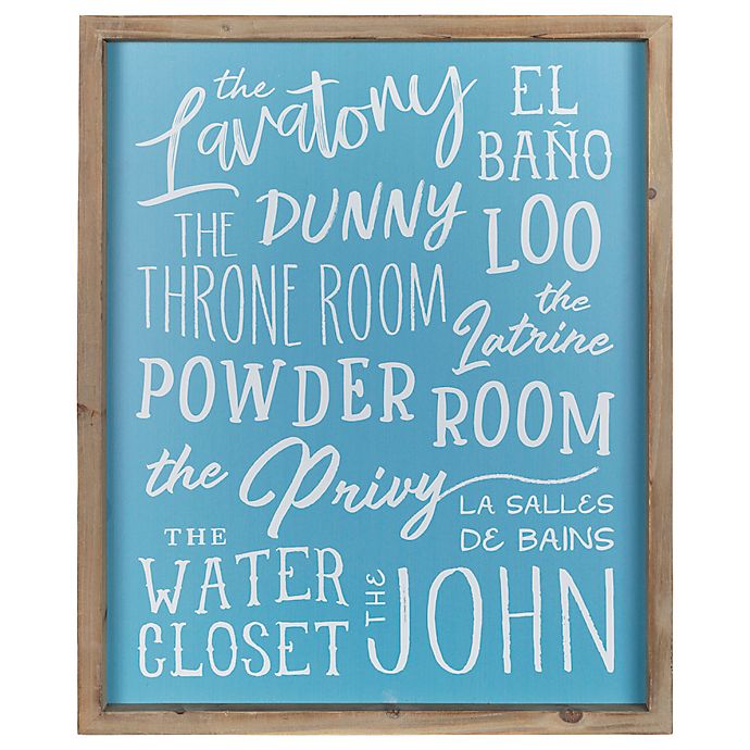 Stratton Home Décor Bathroom Names 16 Inch X 20 Framed Wall Art Bed Bath Beyond - Home Decor Other Names