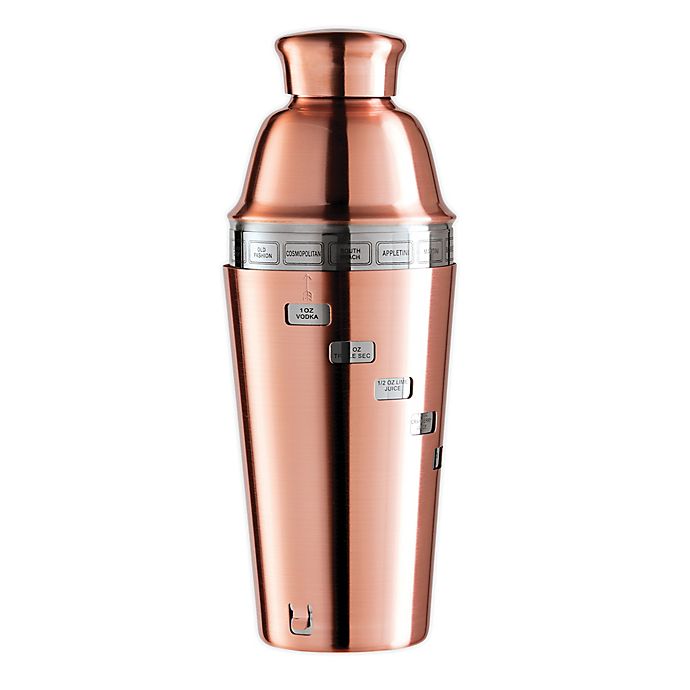 Oggi™ Copper Plated Dial A Drink™ Cocktail Shaker