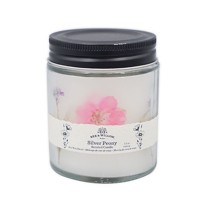 Bee & Willow™ Silver Peony 7.7 oz. Spring Floral Glass Jar Candle