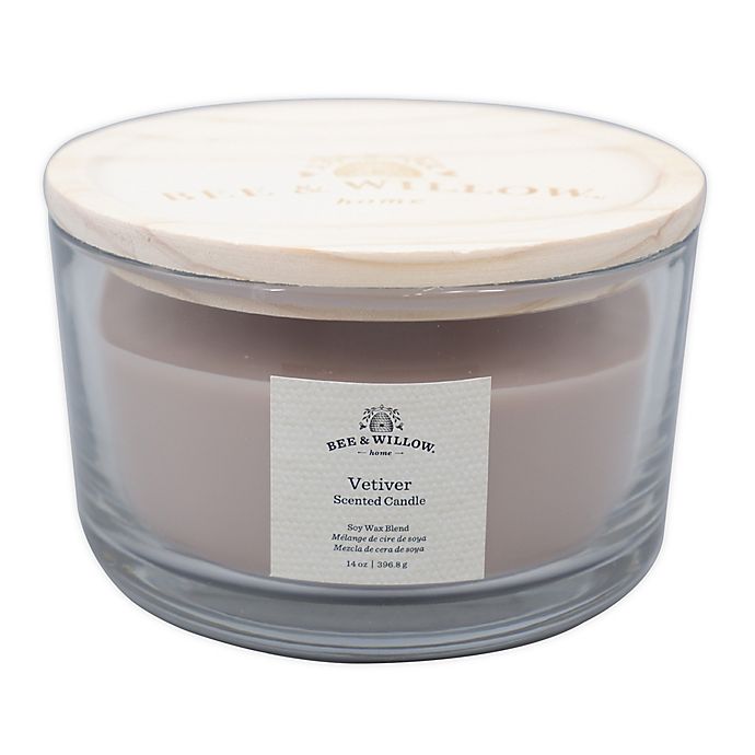 Bee & Willow™ Vetiver 14 oz. Wood-Wick Glass Candle