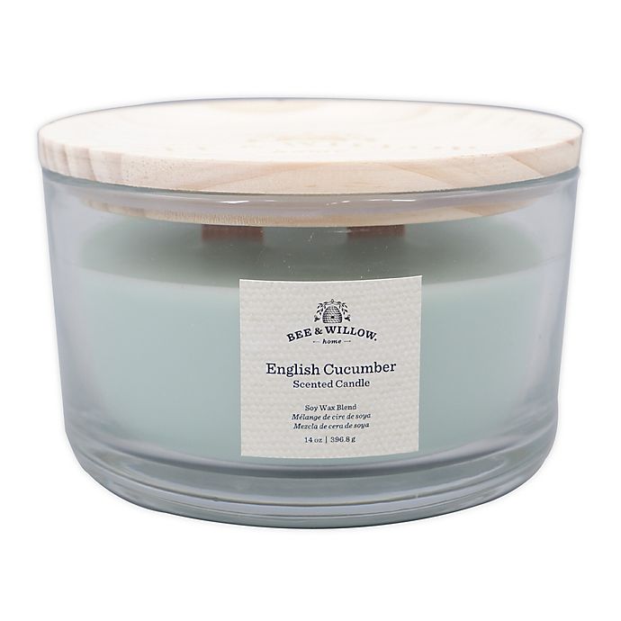 Bee & Willow™ English Cucumber 14 oz. Wood-Wick Glass Candle