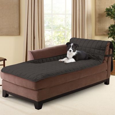 Sure Fit Deluxe Armless Chaise Slipcover In Dark Grey