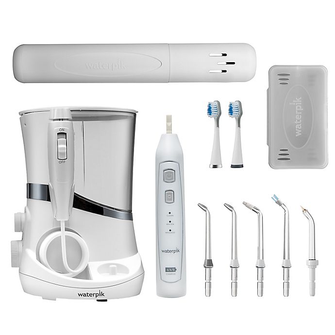 Waterpik® Complete Care 5.0 Flosser + Sonic Toothbrush System in White