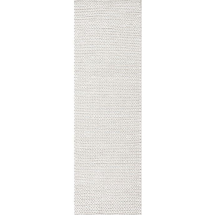nuLOOM 12' Hand Woven Chunky Woolen Cable Runner