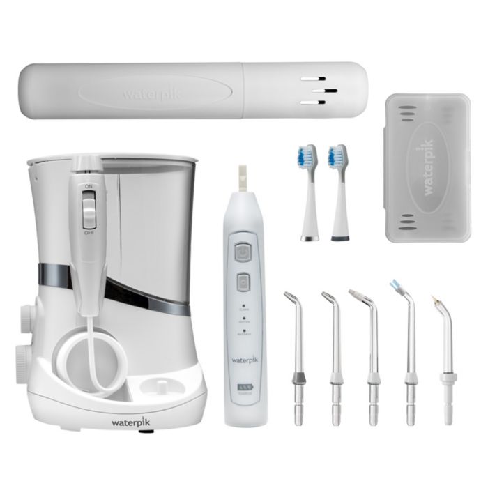 Waterpik Complete Care 5 0 Flosser Sonic Toothbrush System In White Bed Bath Beyond