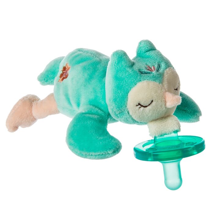 Mary Meyer Wubbanub Owl Pacifier In Aqua Buybuy Baby