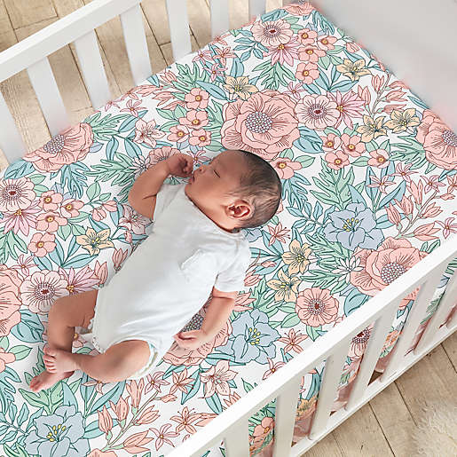 Lambs Ivy Giraffe And A Half Fitted Crib Sheet In White Baby - Lambs Ivy Secret Garden Crib Bedding Set