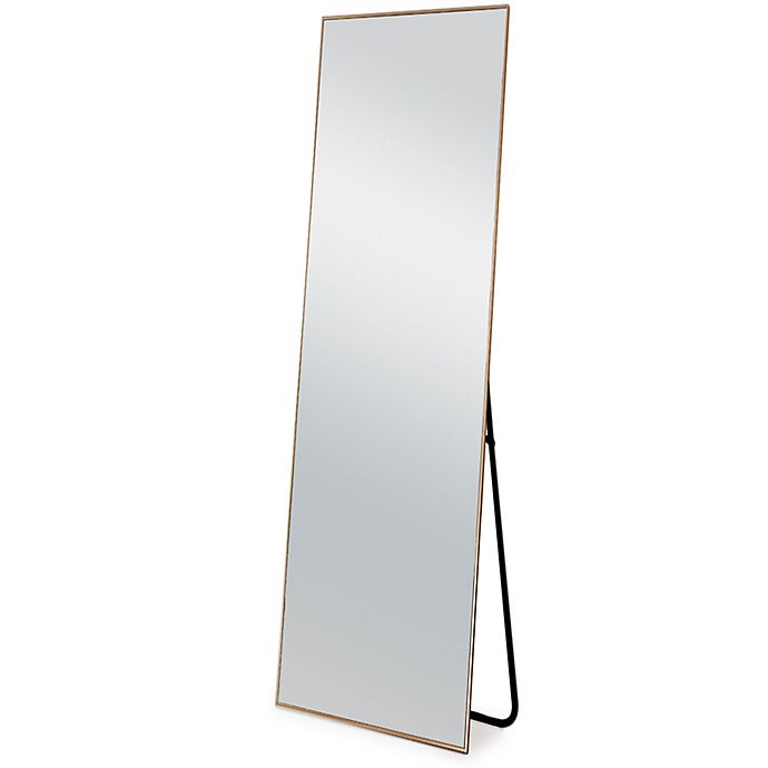 Neutype 64-Inch x 21-Inch Rectangular Full-Length Floor Mirror in Gold